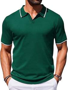 Nueva llegada de los hombres para los polos de ropa casual personalizada hecha en Pakistán con material de lona duradera patrón sólido - Product Image 5