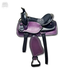 Wholesale All-Colors Western Horse Saddles <b>Synthetic</b> <b>Leather</b> with Suede Seat for Equestrian Bulk - Product Image 2
