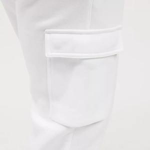 Wholesale Custom Logo New Design <b>Men's</b> Gym <b>White</b> Casual Mid Waist Sweatpants Cargo <b>Joggers</b> with Pockets Breathable Eco-Friendly - Product Image 3