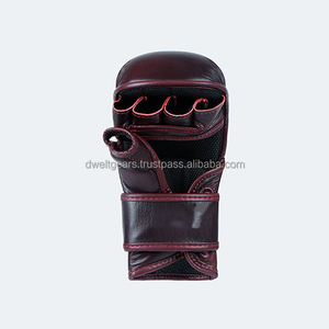 Durable MMA Sanda Shooter Gloves PU Leather Boxing Training Sparring Hook Loop Closure Eco Friendly Breathable OEM Custom - Product Image 4