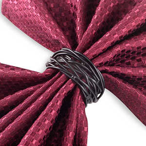 Design coûteux plaqué or ronds de serviette en laiton métal concepteur rond porte-serviettes pour la maison et l'hôtel décor de table - Product Image 3