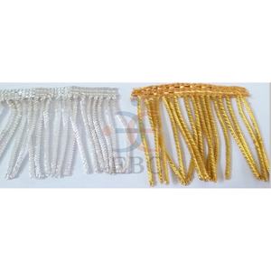 Franges en fil de bullion en gros, franges en forme de chenille en argent ou en or, fil doré, franges en bullion métalliques personnalisées - Product Image 3