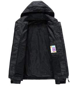 Conjunto Deportivo Familiar de Lona con Cuello Alto, Chaqueta Cortavientos Impermeable y Transpirable con Cremallera para Invierno, Unisex, para Montañismo - Product Image 4