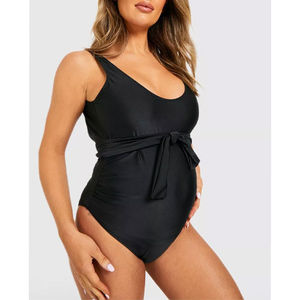 Maillot de bain une pièce sur mesure 2025, coupe haute, couleur unie, vêtements de plage pour femmes, maillot de bain, prix bas, personnalisation OEM - Product Image 1