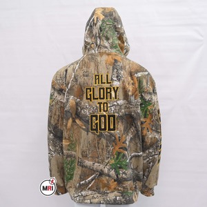 Sudadera con capucha personalizada de 450GSM 100% algodón para hombre, sudadera con estampado completo de camuflaje pesado y logotipo bordado en 3D para invierno - Product Image 2