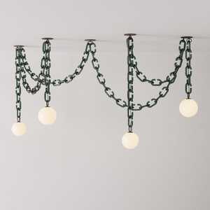 Décoration murale créative en résine en forme de chaîne, faite à la main, moderne, pour mariage, accent décoratif d'intérieur pour espaces domestiques élégants - Product Image 4
