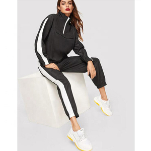 2025 venta al por mayor Casual Skinny Hoodie pantalones de chándal lado raya dos piezas personalizado poliéster polar chándal conjunto hombres ropa deportiva - Product Image 6