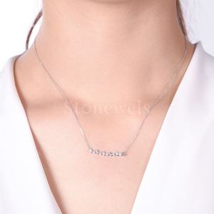 สร้อยคอแท่งเพชรบาแกตสีทองสุดหรูจากอินเดียดีไซน์เครื่องประดับร่วมสมัยเพื่อความสง่างามและความแข็งแรงที่ทันสมัย - Product Image 2