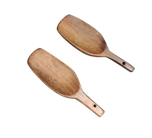 Cuchara de madera de acacia Cuchara Artesanías Con mango agujero artesanía harina y arroz helado cuchara medidora - Product Image 4