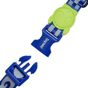 Astro Classic & Fashionable <b>Dog</b> <b>Collar</b> <b>Reflective</b> PU with Solid Pattern Nylon & Rivet Decoration Featuring Lights - Product Image 2