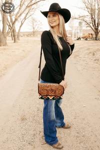 Bolso de mano de estilo de cuero genuino Vintage hecho a mano, bolso de mensajero, bolsos cruzados, bolsos de cuero de vaca para mujeres y niñas - Product Image 6