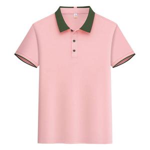 Col blanc pour homme pour chemise avec poche avant en jersey 100% coton respirant à manches courtes prêt pour la broderie Logo personnalisé Lettre - Product Image 1