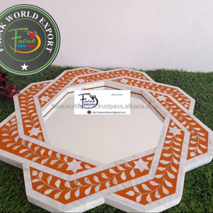 Miroir de luxe en nacre incrusté pour décor à la maison salle de bain salon de Falak World Export - Product Image 1