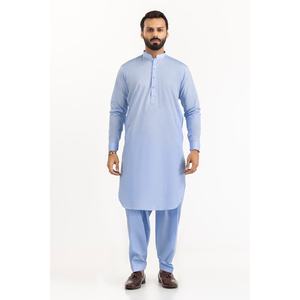 Tissu en coton bleu Escada non cousu pour hommes, style décontracté - Product Image 1