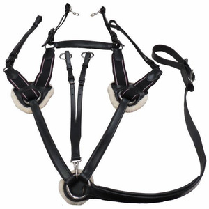 Pechera de Polo, Cuero Duradero, Ajustable, Arnés Equino, Control Estable y Fuerte, Equipo de Equitación Equilibrado, Ajuste Cómodo, Uso en Entrenamiento - Product Image 4