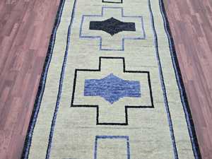 Tapis brodé 2.6x6 haut coureur tapis oriental fait à la main salon décor à la maison tapis pour salon tapis pour prière utiliser - Product Image 5