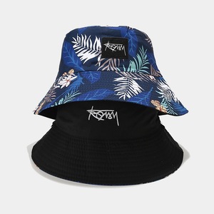 Coloré hommes réversible imprimé pêcheur seau chapeau sublimé noir et blanc Streetwear 2025 nouveau style - Product Image 5