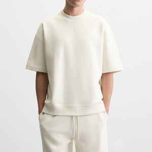 High Quality Blank Cotton Street Wear <b>Shirt</b> Oversized Crew Neck Custom Print logo Heavy Weight <b>White</b> T <b>Shirt</b> for <b>Men</b> - Product Image 4