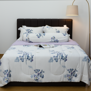 Wholesale <b>King</b> <b>Size</b> Microfiber Duvet Cover <b>Quilt</b> Set Floral Printed Home Wedding Comforter Silk Filling for Hotels Made Lyocell - Product Image 3