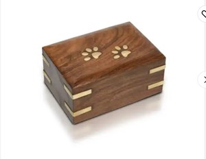 Vintage Life Inc. Hot Sale Brass Pet <b>Urn</b> <b>Cat</b> and Dog Paw Printed Coffin for Cremation Unique Memorial Funeral <b>Urn</b> for Ashes - Product Image 5