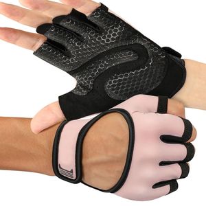 Gran oferta de guantes de gimnasio de neopreno y cuero personalizados para hombres y mujeres, soporte de muñeca, deportes para entrenamiento de levantamiento de pesas - Product Image 2