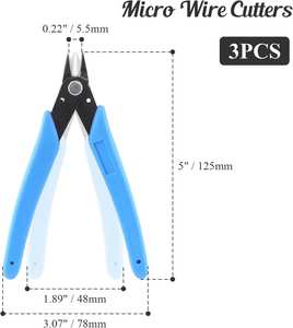 Micro cortadores de alambre de acero inoxidable de alta calidad, 3 uds., cortadores diagonales pequeños, impresora 3D, fabricación de joyas de filamentos - Product Image 3