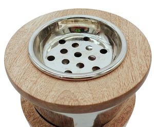 Handcrafted Wood Incense <b>Burner</b> With <b>Silver</b> Metal Bowl Holder Bakhoor Home Decor Gift Middle Eastern Style Elegant Modern Design - Product Image 3