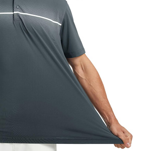 Polos personalizados OEM para hombre con logotipo bordado de tela de algodón transpirable, ajuste y etiquetado de manga corta - Product Image 4