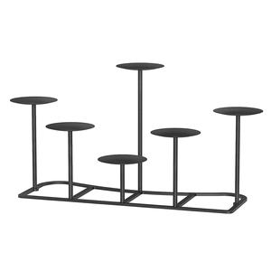 Bougeoir décoratif moderne multi-pieds Conception de table noire Structure de base plate unique Décoration de Noël pour la maison en métal - Product Image 4