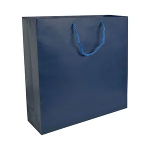 Borse Shopper Personalizzate in Carta Laminata Opaca con Soffietto per Promozioni - Product Image 1