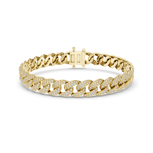 สร้อยข้อมือคิวบันลิงค์เพชรแล็บ 4.99 กะรัต ทรงบริลเลียนท์คัท ทอง 18KT 14KT 10KT เงินสเตอร์ลิง โรสโกลด์ ทองเหลือง ทองขาว - Product Image 3