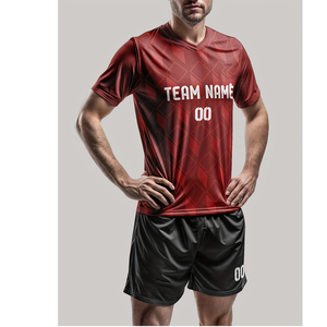 Camisetas de Fútbol Americano y Fútbol para Adultos Personalizadas al por Mayor, Diseño Vibrante de Última Moda en Rojo, Servicio Disponible - Product Image 1