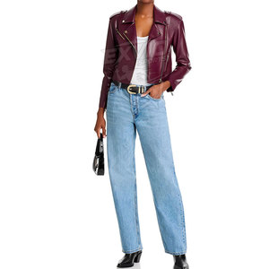 Chaqueta de Cuero para Mujer con Cuello Personalizado, Color Sólido, Nuevo Diseño 2026, Chaqueta de Cuero Transpirable para Mujer - Product Image 3