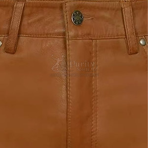 กางเกงหนังสำหรับผู้ชายกางเกงฤดูหนาวทำจากหนังโลโก้ตามสั่ง - Product Image 6
