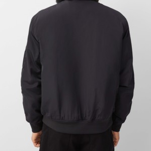 Meilleure vente Conception personnalisée bombardier à col montant pour hommes veste d'hiver Streetwear imperméable de couleur unie avec logo à l'avant pour garçons - Product Image 6