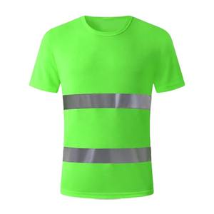 T-shirt de travail haute visibilité pour hommes à manches courtes 220 GSM réfléchissant sécurité Pique transfert de chaleur t-shirt personnalisé pour les travailleurs - Product Image 4