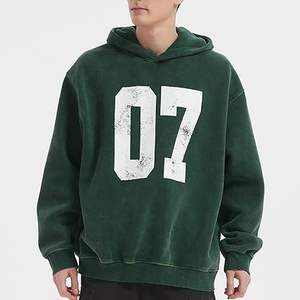 เสื้อฮู้ดผู้ชายผ้าคอตตอน100% เข้ารูปเป็นมิตรกับสิ่งแวดล้อมสีทึบลำลองฤดูหนาว - Product Image 4