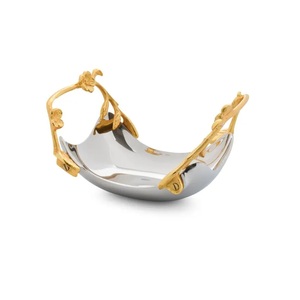 Tazón de fruta decorativo de Metal de la mejor calidad con acabado plateado Tazón decorativo elegante de Metal de aluminio con acabado de níquel hecho a mano - Product Image 3