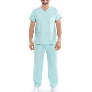 Conjunto de Pantalones Deportivos para Hombre, Uniformes Médicos de Manga Corta, Lona Ecológica, Uso Hospitalario, Alta Calidad, Personalizable por HI - Product Image 1