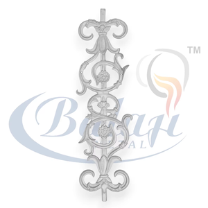 Barandilla Moderna de Hierro Fundido Gris Resistente, Balustres Metálicos Elegantes sin Marco, Protección UV, Resistente al Agua - Product Image 1