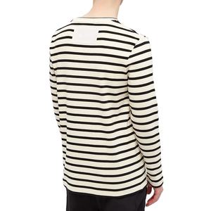 T-shirt à manches longues rayées pour homme, vêtement de haute qualité, coupe ajustée, col rond, imprimé, du Bangladesh, vente en gros - Product Image 3