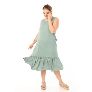 Schık abito donna taglie forti senza maniche verde Sckwm21el01