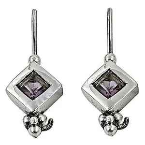 Pendientes de Plata 925 con Amatista, Joyería Elegante para Mujer, Accesorio de Moda - Product Image 1