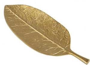 Plateau décoratif artisanal moderne en métal à 2 bras, fabriqué en Inde, en aluminium poli doré – Meilleure vente pour mariage - Product Image 6