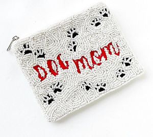 Porte-monnaie en perles de rocaille blanche de maquillage pour maman - Product Image 2