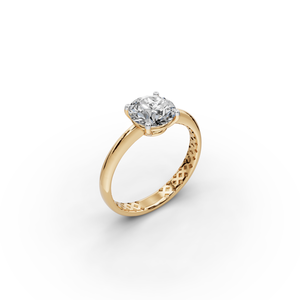 Anillo de Oro con Diamante Solitario Redondo de 1.50 TCW, Joyería Elegante y Lujosa - Product Image 4