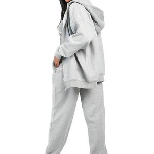 Veste à capuche courte deux pièces ensembles de pantalons femmes survêtement d'hiver tenues de survêtement pour femmes polaire survêtement 3 pièces ensemble de pantalons 2026 - Product Image 4