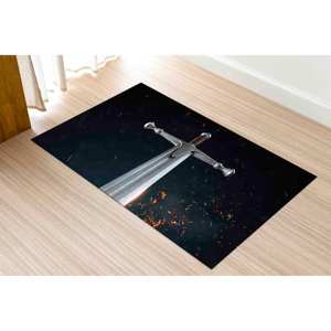 Alfombras Negras, Alfombra para Cuarto de Hombre, Alfombra Estampada - Diseño Moderno y Personalizable, Alfombra de Chenilla - Product Image 5