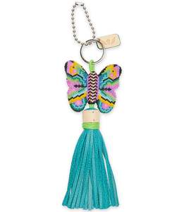 Llavero y accesorio para bolso con diseño de conejo, bordado con cuentas de colores dorado y verde, de la India. - Product Image 2