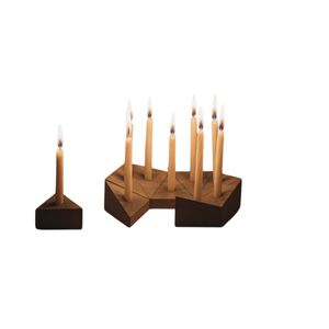 Table à manger de Noël en bois naturel au design moderne Bougeoir décoratif pour la décoration de la maison - Product Image 2